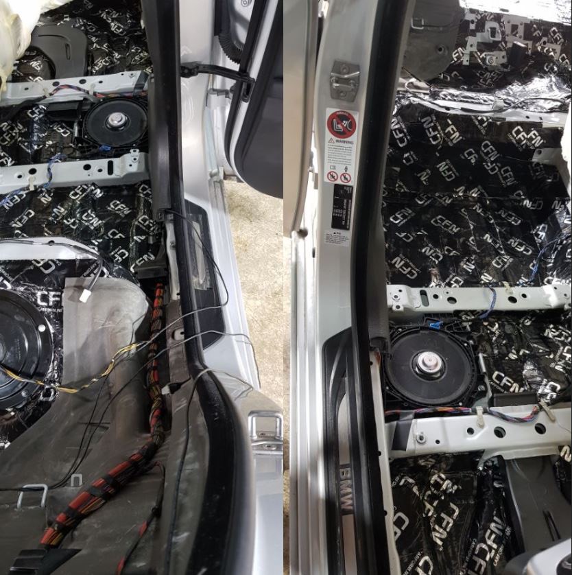 [리버스399] bmw5시리즈 실내방음 작업 시공 사진 9