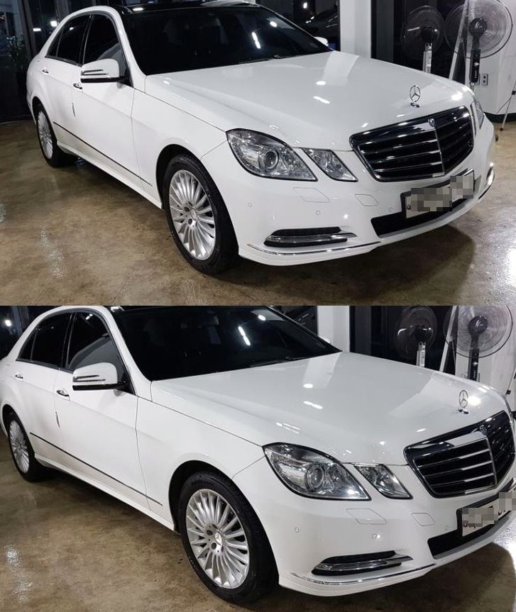 [리버스 399] 벤츠 e300 익스클루시브 광택 및 유리막 작업 시공 사진 2
